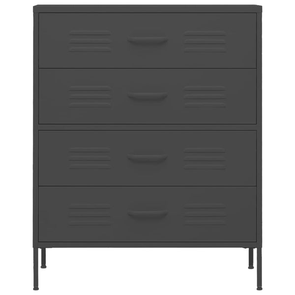 Antrasiitti lipasto Andel 80x35x101,5cm (teräs)