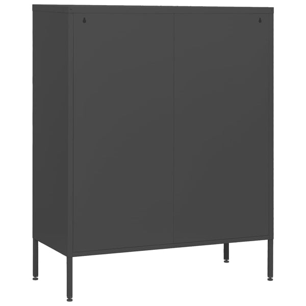 Antrasiitti lipasto Andel 80x35x101,5cm (teräs)
