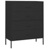 Musta lipasto Andel 80x35x101,5cm (teräs)