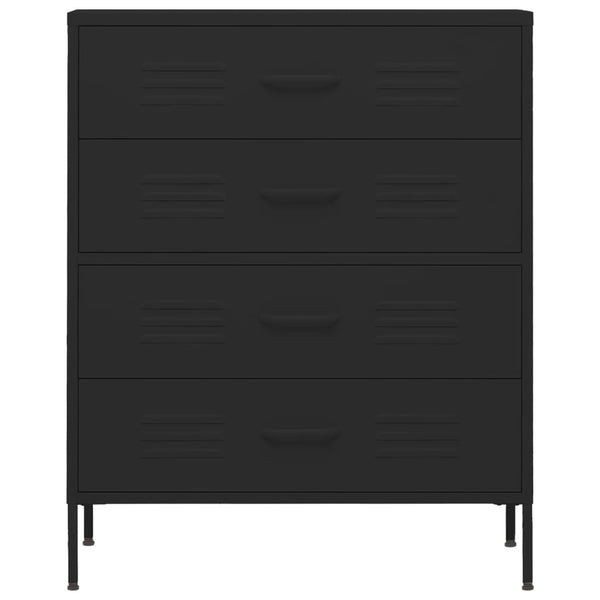 Musta lipasto Andel 80x35x101,5cm (teräs)
