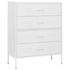 Weiße Kommode Andel 80x35x101,5cm (Stahl)