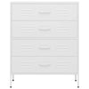 Weiße Kommode Andel 80x35x101,5cm (Stahl)