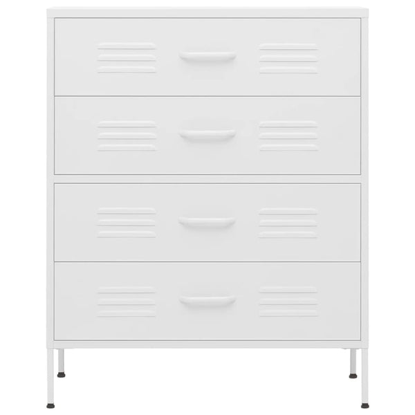 Weiße Kommode Andel 80x35x101,5cm (Stahl)