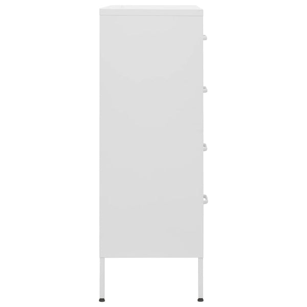 Weiße Kommode Andel 80x35x101,5cm (Stahl)