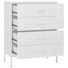 Weiße Kommode Andel 80x35x101,5cm (Stahl)