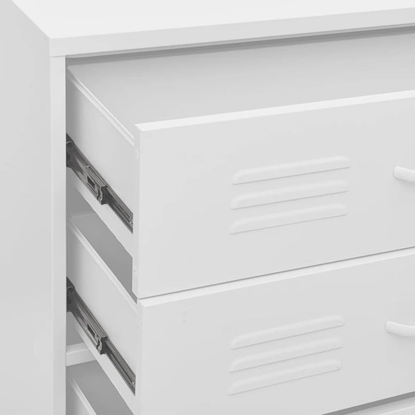 Weiße Kommode Andel 80x35x101,5cm (Stahl)