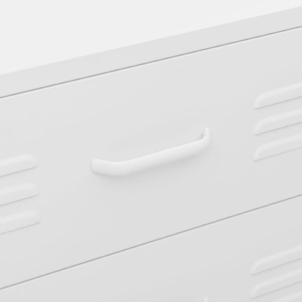 Weiße Kommode Andel 80x35x101,5cm (Stahl)