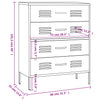 Weiße Kommode Andel 80x35x101,5cm (Stahl)