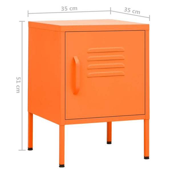 Nachttisch Jugariu 35x35x51cm (Stahl) in Orange