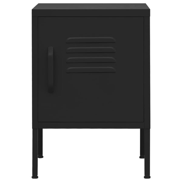 Nachttisch Jugariu 35x35x51cm, schwarz (Stahl)