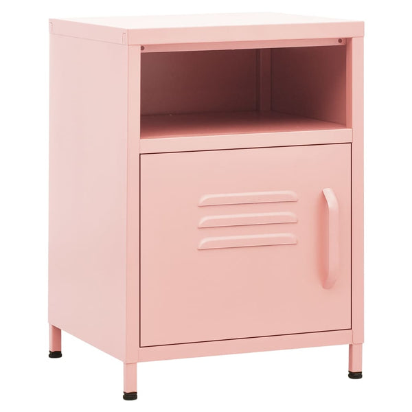 Nachttisch Gv 35x35x51cm, Rosa (Stahl)