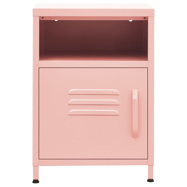 Nachttisch Gv 35x35x51cm, Rosa (Stahl)