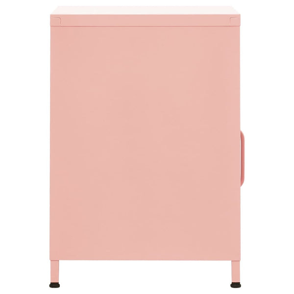 Nachttisch Gv 35x35x51cm, Rosa (Stahl)