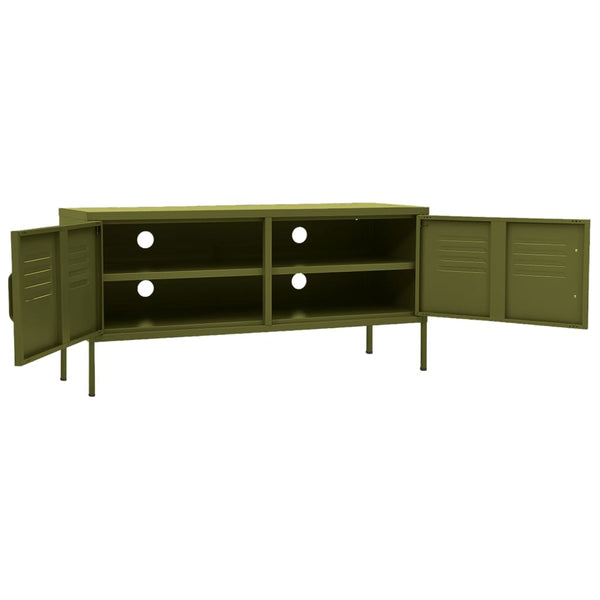 Oliivinvihreä tv-taso Corda 105x35x50cm (teräs)