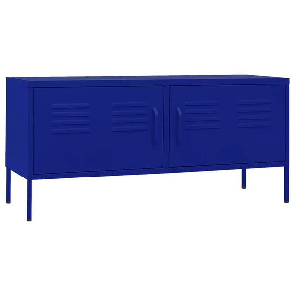 Marineblauer TV-Schrank Corda 105x35x50cm (Stahl)