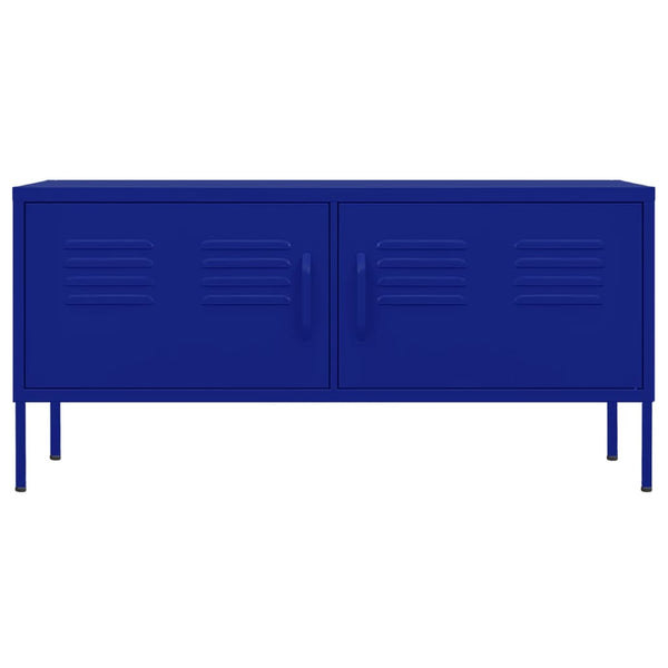 Marineblauer TV-Schrank Corda 105x35x50cm (Stahl)