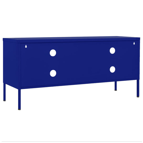 Marineblauer TV-Schrank Corda 105x35x50cm (Stahl)