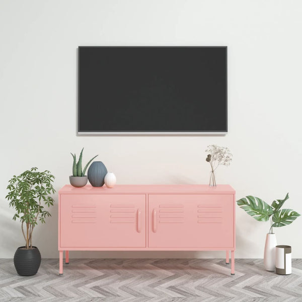 Rosa TV-Möbel Corda 105x35x50cm (Stahl)