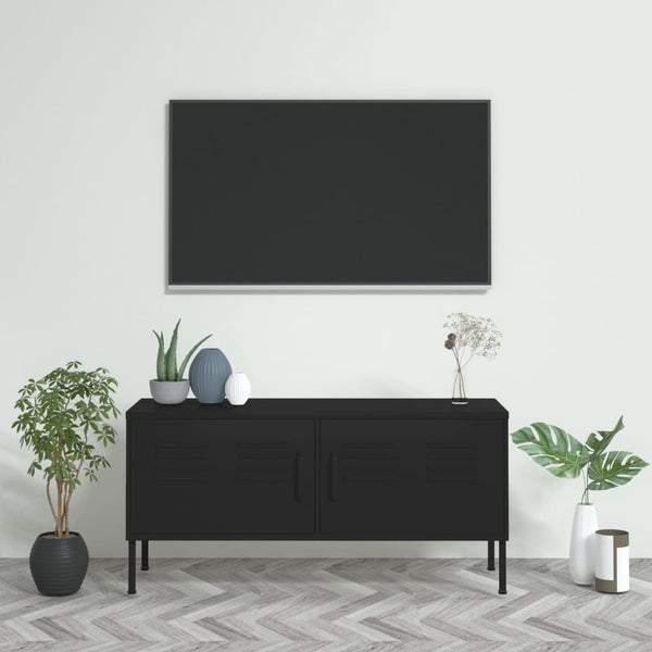 Musta tv-taso Corda 105x35x50cm (teräs)
