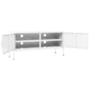 Weißes TV-Lowboard Corda 105x35x50cm (Stahl)