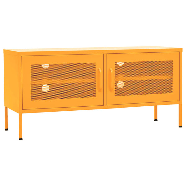 Senfgelbes TV-Möbel Galateea 105x35x50cm (Stahl)