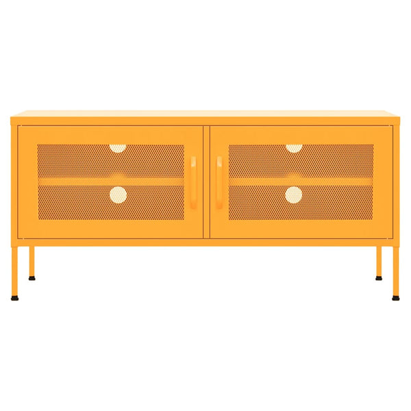Senfgelbes TV-Möbel Galateea 105x35x50cm (Stahl)