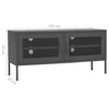TV-Tisch Anthrazit Galateea 105x35x50cm (Stahl)