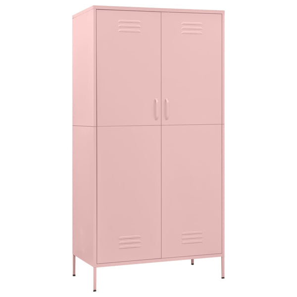 Pink Kleiderschrank Hubbard 90x50x180cm (Stahl)