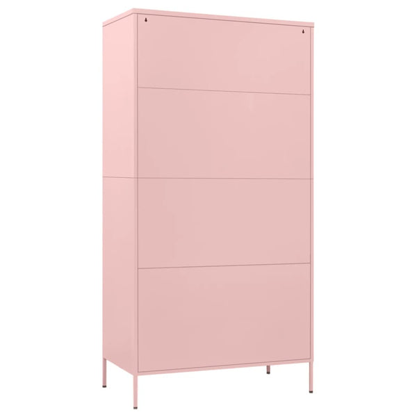 Pink Kleiderschrank Hubbard 90x50x180cm (Stahl)