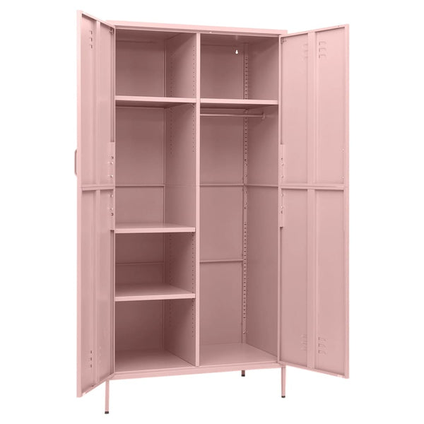 Pink Kleiderschrank Hubbard 90x50x180cm (Stahl)