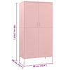 Pink Kleiderschrank Hubbard 90x50x180cm (Stahl)