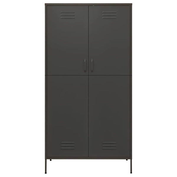 Antrasiitti vaatekaappi Hubbard 90x50x180cm (teräs)