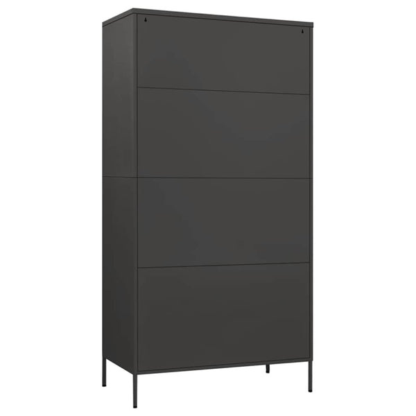 Antrasiitti vaatekaappi Hubbard 90x50x180cm (teräs)