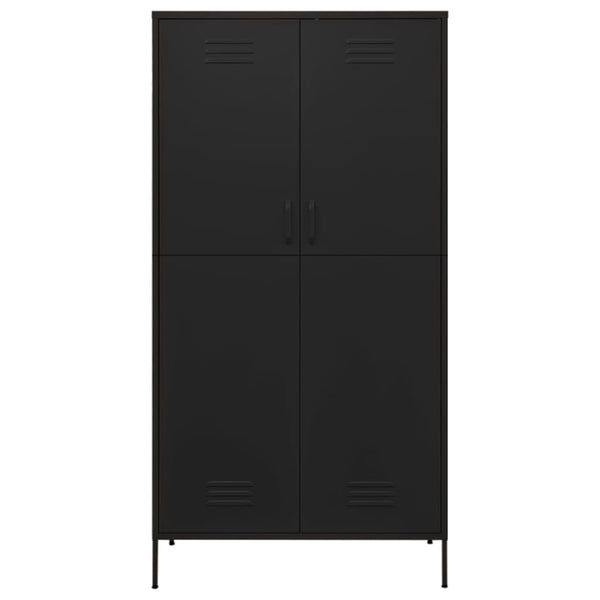 Musta vaatekaappi Hubbard 90x50x180cm (teräs)