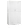 Valkoinen vaatekaappi Hubbard 90x50x180cm (teräs)