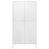 Valkoinen vaatekaappi Hubbard 90x50x180cm (teräs)