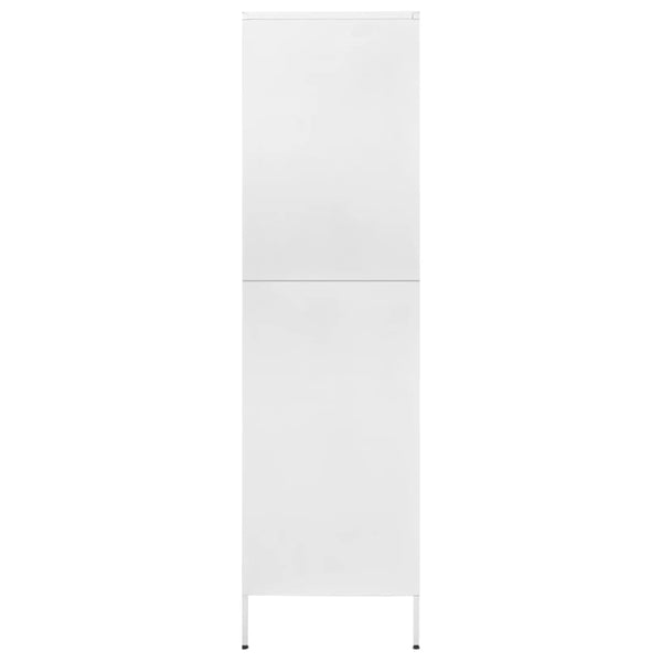Valkoinen vaatekaappi Hubbard 90x50x180cm (teräs)