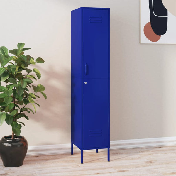 Marineblauer Spind Zoa 35x46x180cm (Stahl)