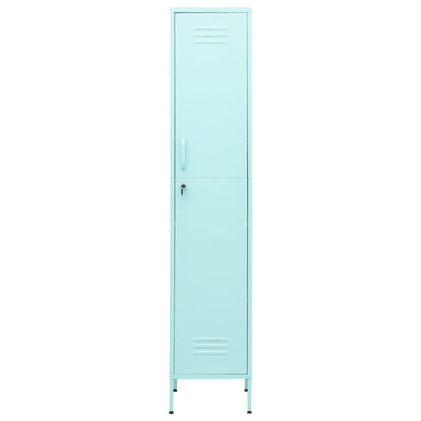Stahl-Garderobenschrank Zoa Minze 35x46x180cm