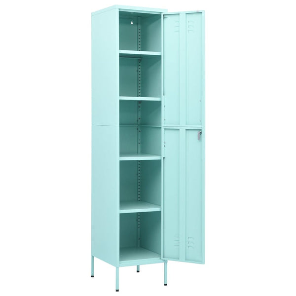 Stahl-Garderobenschrank Zoa Minze 35x46x180cm