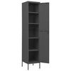Garderobenschrank Zoa Anthrazit 35x46x180cm (Stahl)