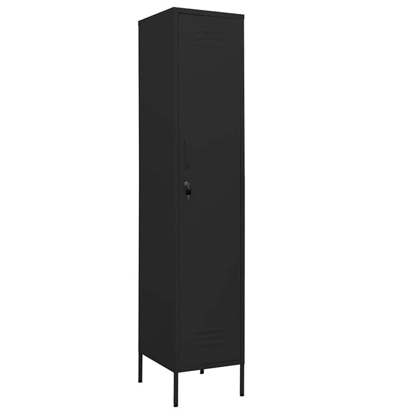 Schwarzer Kleiderspind Zoa 35x46x180cm (Stahl)