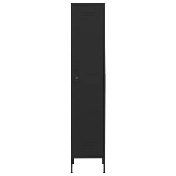 Schwarzer Kleiderspind Zoa 35x46x180cm (Stahl)
