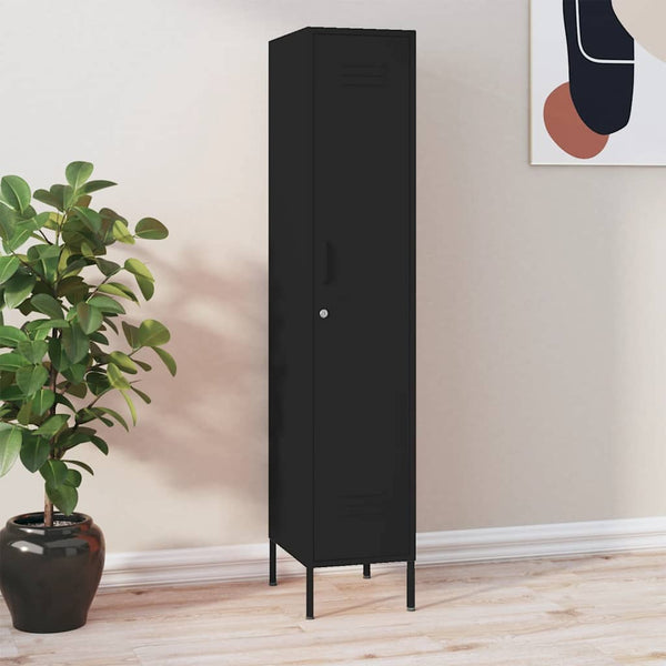 Schwarzer Kleiderspind Zoa 35x46x180cm (Stahl)