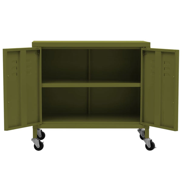 Olivgrüner Lagerschrank Tetik 60x35x56cm (Stahl)