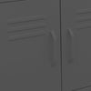 Anthrazitfarbener Lagerschrank Tetik 60x35x56cm (Stahl)