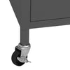 Anthrazitfarbener Lagerschrank Tetik 60x35x56cm (Stahl)