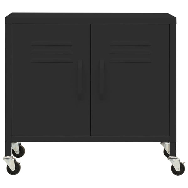 Schwarzer Lagerschrank Tetik 60x35x56cm (Stahl)