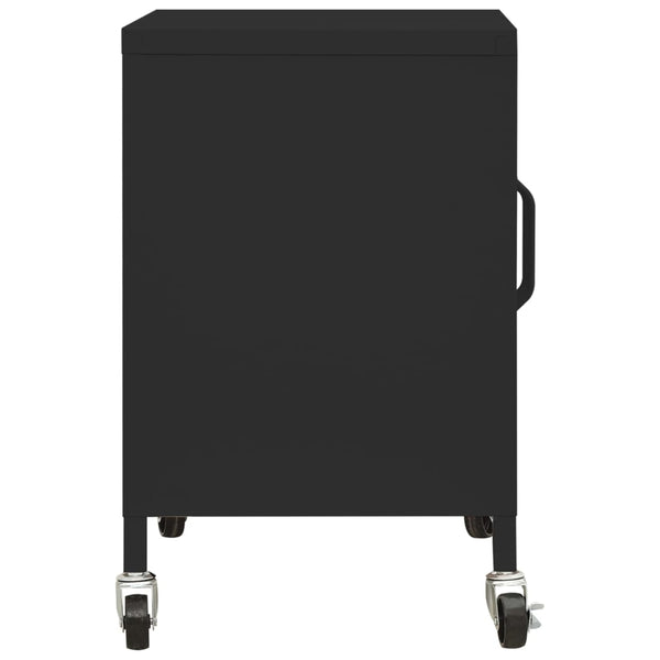 Schwarzer Lagerschrank Tetik 60x35x56cm (Stahl)