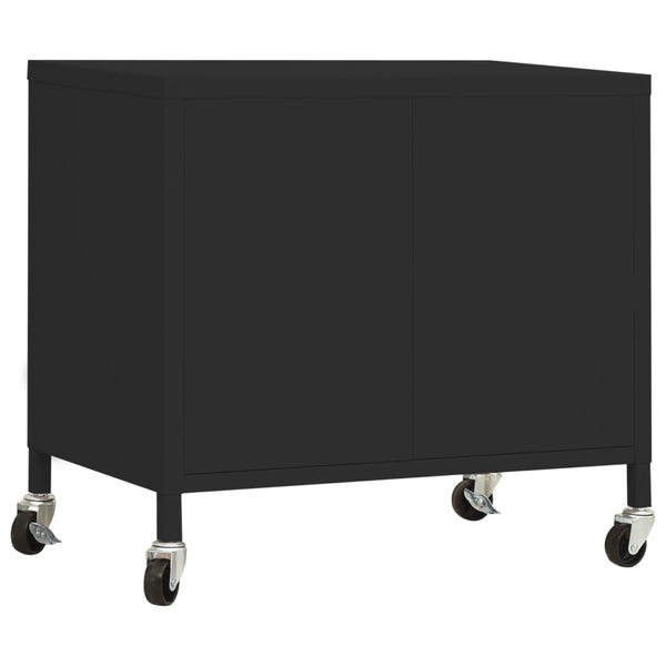 Schwarzer Lagerschrank Tetik 60x35x56cm (Stahl)